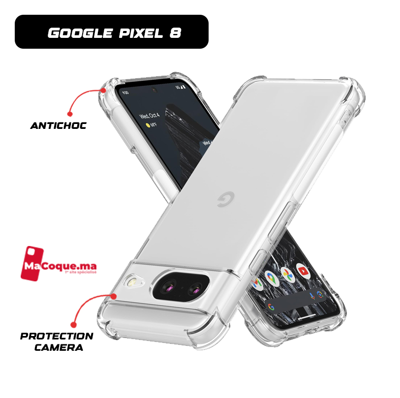 Coque Avec Cordon 360° Pour Google Pixel 8 Pro – Antichoc, Anneau Rotatif Magnétique, Protection Complète Et Lanière Réglable